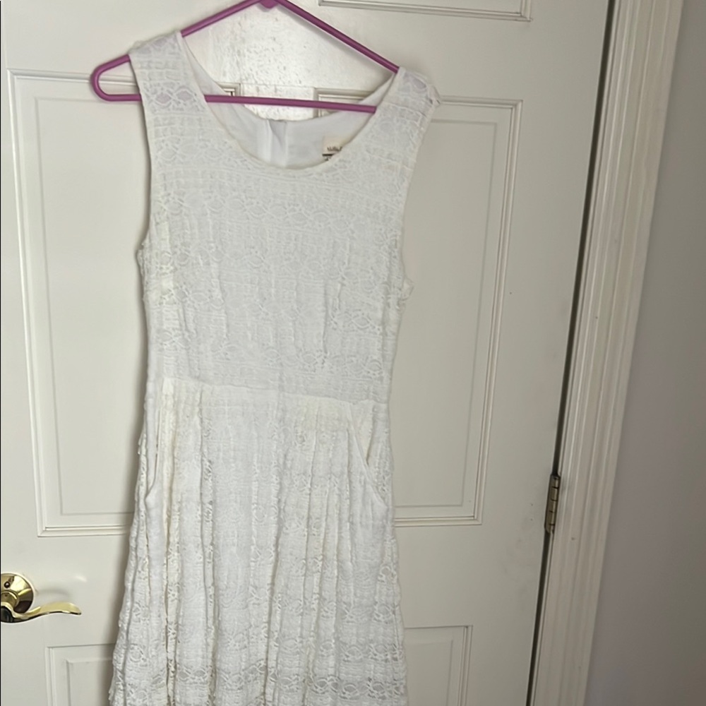 Matilda Jane White Sleeveless Midi Sundress